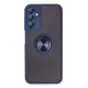 Samsung Galaxy A14 4G Kılıf Montreal Yüzüklü Silikon Kapak - Lacivert