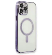 Apple iPhone 13 Pro Kılıf Magneticsafe Lazer Silikon - Mor