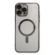 Apple iPhone 13 Pro Max Kılıf Magneticsafe Lazer Silikon - Siyah