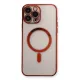 Apple iPhone 13 Pro Max Kılıf Magneticsafe Lazer Silikon - Kırmızı