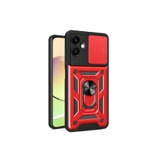 Samsung Galaxy A06 Kılıf Pars Lens Yüzüklü Silikon - Kırmızı
