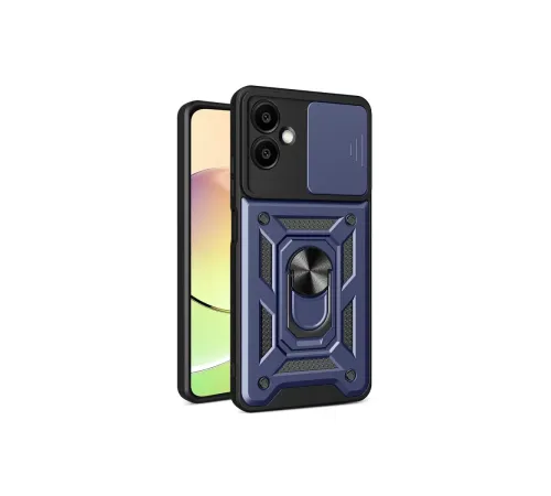 Samsung Galaxy A06 Kılıf Pars Lens Yüzüklü Silikon - Lacivert