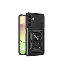 Samsung Galaxy A16 5G Kılıf Pars Lens Yüzüklü Silikon - Siyah