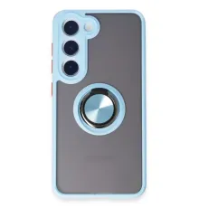 Samsung Galaxy S23 Kılıf Montreal Yüzüklü Silikon Kapak - Buz Mavi