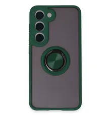 Samsung Galaxy S23 Kılıf Montreal Yüzüklü Silikon Kapak - Yeşil