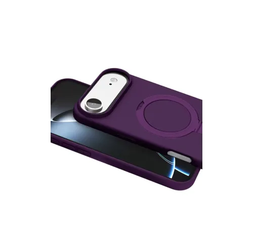 Apple iPhone 17 Air Regal Magsafe Standlı Kapak - Derin Mor