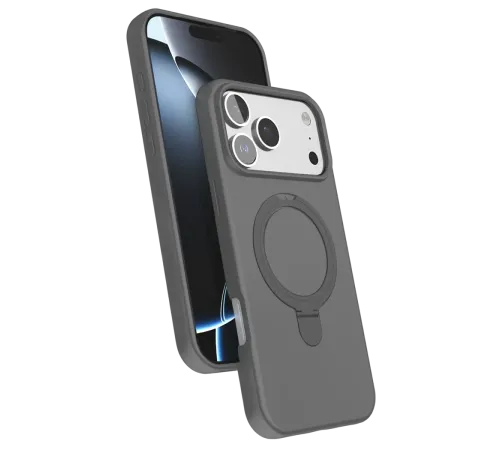 Apple iPhone 17 Pro Max Regal Magsafe Standlı Kapak - Titan Gri