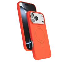 Apple iPhone 17 Pro Max Regal Magsafe Standlı Kapak - Turuncu