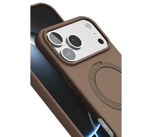 Apple iPhone 17 Pro Max Regal Magsafe Standlı Kapak - Çöl Titanyum