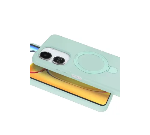 Xiaomi Redmi 13C Regal Magsafe Standlı Kapak - Su Yeşili