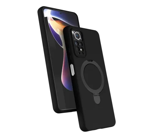 Xiaomi Redmi Note 12 Pro 4G Regal Magsafe Standlı Kapak - Siyah