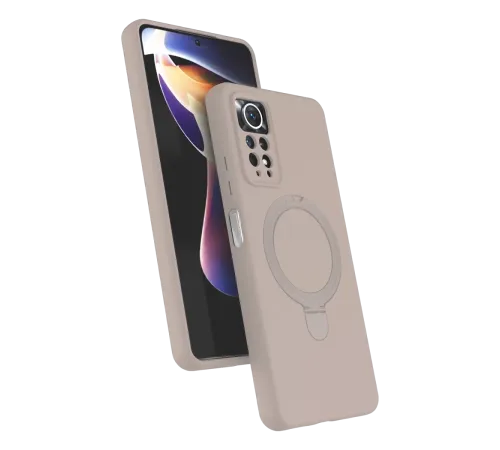 Xiaomi Redmi Note 12 Pro 4G Regal Magsafe Standlı Kapak - Çöl Titanyum