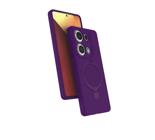 Xiaomi Redmi Note 13 Pro 4G Regal Magsafe Standlı Kapak - Derin Mor