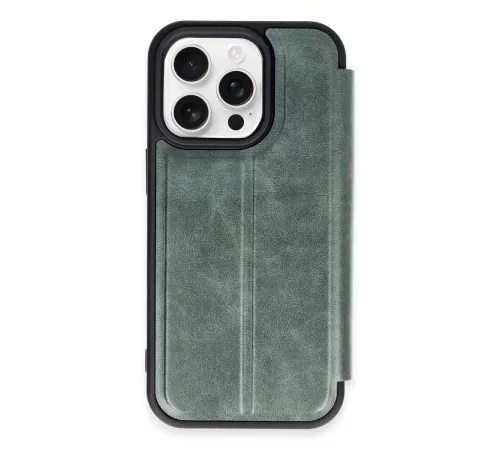 Apple iPhone 14 Pro Kılıf Flip Cover - Koyu Yeşil