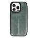 Apple iPhone 14 Pro Kılıf Flip Cover - Koyu Yeşil