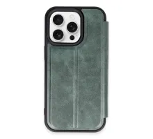 Apple iPhone 14 Pro Kılıf Flip Cover - Koyu Yeşil