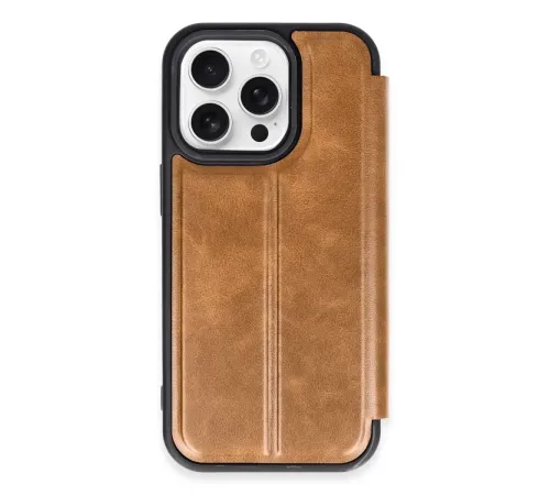 Apple iPhone 14 Pro Kılıf Flip Cover - Taba