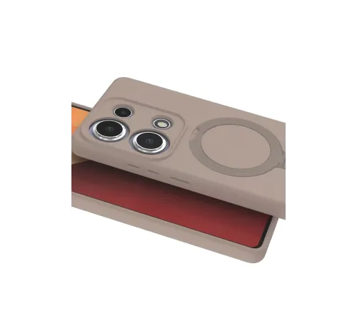 Xiaomi Redmi Note 13 Pro 4G Regal Magsafe Standlı Kapak - Çöl Titanyum