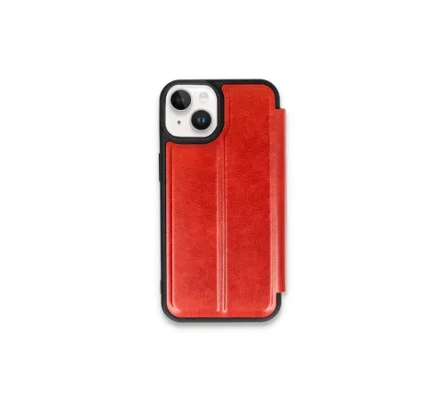 Apple iPhone 15 Kılıf Flip Cover - Kırmızı