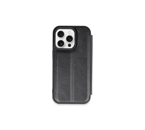 Apple iPhone 15 Pro Max Kılıf Flip Cover - Siyah