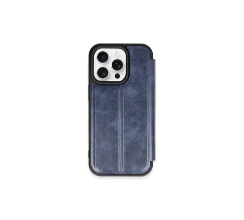 Apple iPhone 15 Pro Max Kılıf Flip Cover - Lacivert