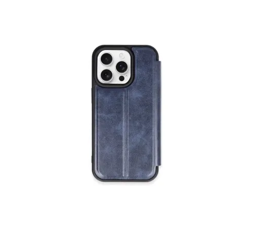 Apple iPhone 15 Pro Max Kılıf Flip Cover - Lacivert