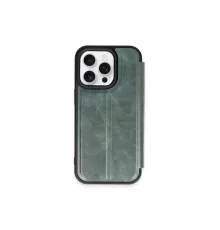 Apple iPhone 15 Pro Max Kılıf Flip Cover - Koyu Yeşil