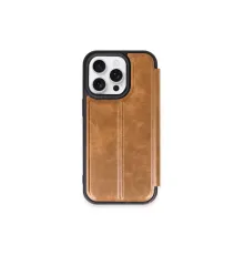 Apple iPhone 15 Pro Max Kılıf Flip Cover - Taba