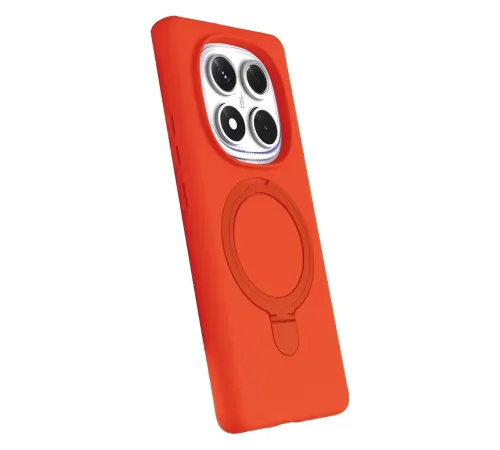Xiaomi Redmi Note 14 Pro 4G Regal Magsafe Standlı Kapak - Turuncu