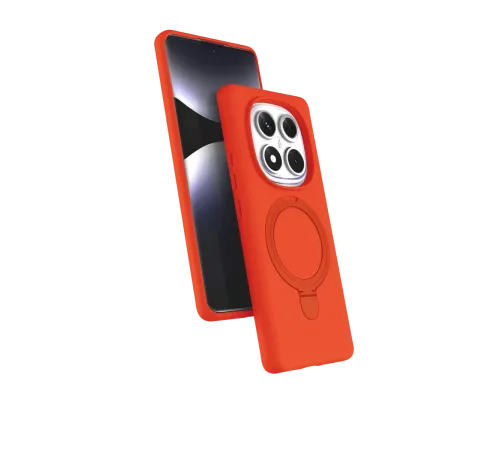 Xiaomi Redmi Note 14 Pro 5G Regal Magsafe Standlı Kapak - Turuncu