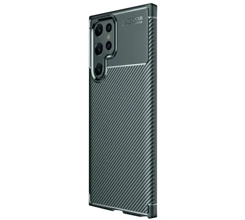 Samsung Galaxy S25 Ultra Kılıf Auto Focus Karbon Kapak - Koyu Yeşil