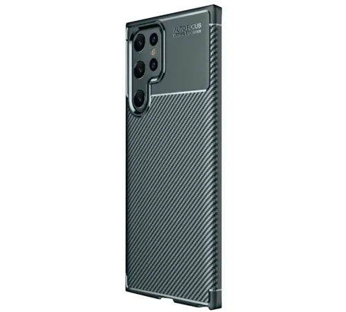 Samsung Galaxy S25 Ultra Kılıf Auto Focus Karbon Kapak - Koyu Yeşil