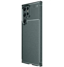 Samsung Galaxy S25 Ultra Kılıf Auto Focus Karbon Kapak - Koyu Yeşil