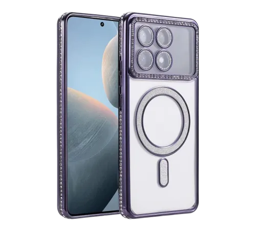 Xiaomi Poco X6 Pro Joke Simli Magneticsafe Kılıf - Derin Mor