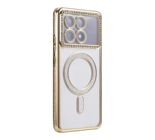 Xiaomi Poco X6 Pro Joke Simli Magneticsafe Kılıf - Gold