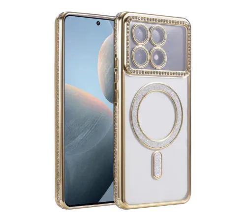 Xiaomi Poco X6 Pro Joke Simli Magneticsafe Kılıf - Gold