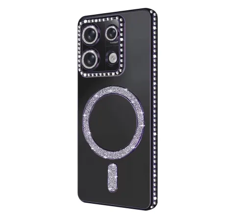 Xiaomi Redmi 13C Joke Simli Magneticsafe Kılıf - Derin Mor
