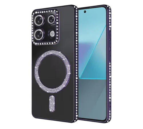 Xiaomi Redmi 13C Joke Simli Magneticsafe Kılıf - Derin Mor
