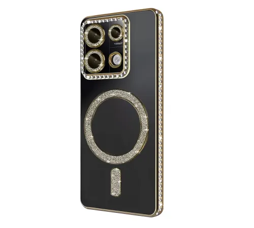 Xiaomi Redmi 13C Joke Simli Magneticsafe Kılıf - Gold