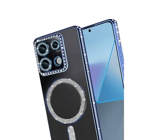 Xiaomi Redmi 13C Joke Simli Magneticsafe Kılıf - Mavi