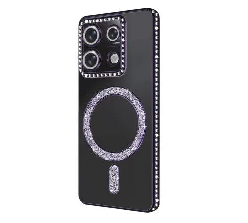 Xiaomi Redmi Note 13 Pro 4G Joke Simli Magneticsafe Kılıf - Derin Mor