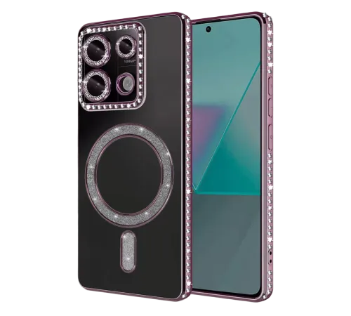 Xiaomi Redmi Note 13 Pro 4G Joke Simli Magneticsafe Kılıf - Pembe