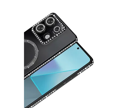 Xiaomi Redmi Note 13 Pro 4G Joke Simli Magneticsafe Kılıf - Siyah