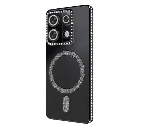 Xiaomi Redmi Note 13 Pro 4G Joke Simli Magneticsafe Kılıf - Siyah