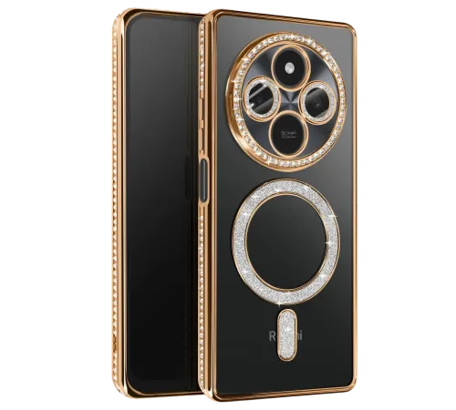 Xiaomi Redmi 14C Joke Simli Magneticsafe Kılıf - Gold