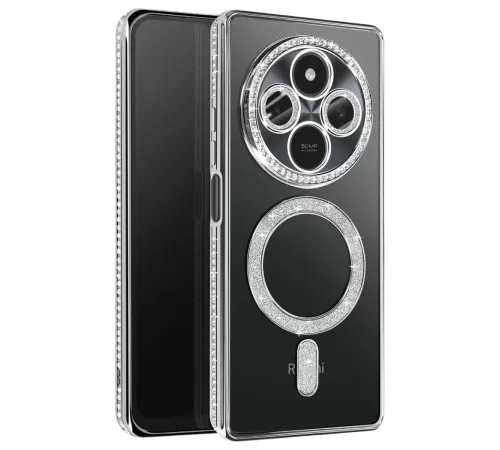 Xiaomi Redmi 14C Joke Simli Magneticsafe Kılıf - Gümüş