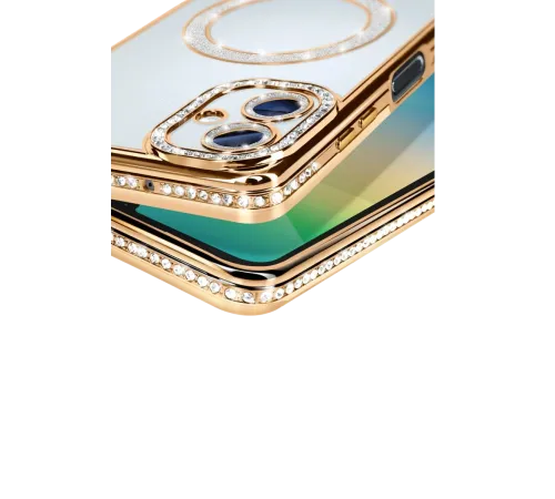 Samsung Galaxy A06 Joke Simli Magneticsafe Kılıf - Gold