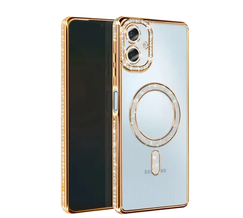 Samsung Galaxy A06 Joke Simli Magneticsafe Kılıf - Gold