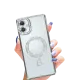 Samsung Galaxy A06 Joke Simli Magneticsafe Kılıf - Gümüş