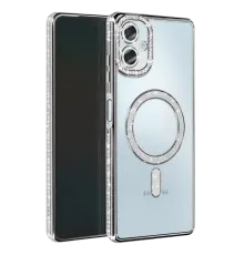 Samsung Galaxy A06 Joke Simli Magneticsafe Kılıf - Gümüş
